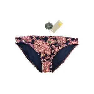 Boden bikini bottoms nwt paisley terrace blue pink floral 12 large swim